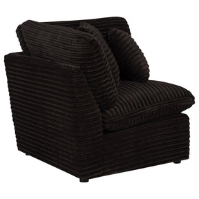  Coaster Furniture Collins 610350CRN Modular Corner Chair - Chocolate Brown IMAGE 1