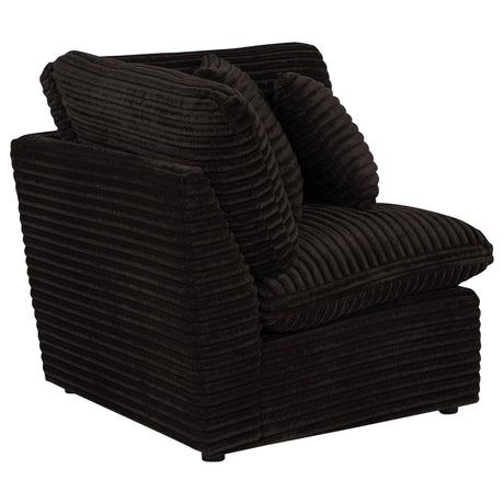  Coaster Furniture Collins 610350CRN Modular Corner Chair - Chocolate Brown IMAGE 1