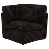  Coaster Furniture Collins 610350CRN Modular Corner Chair - Chocolate Brown IMAGE 2