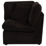  Coaster Furniture Collins 610350CRN Modular Corner Chair - Chocolate Brown IMAGE 5