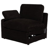  Coaster Furniture Collins 610350LRP Modular LAF Power Recliner - Chocolate Brown IMAGE 6