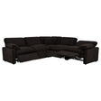  Coaster Furniture Collins 610350P 5-piece Modular Power Reclining Sectional - Chocolate Brown IMAGE 1