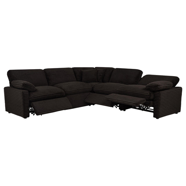  Coaster Furniture Collins 610350P 5-piece Modular Power Reclining Sectional - Chocolate Brown IMAGE 1