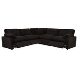  Coaster Furniture Collins 610350P 5-piece Modular Power Reclining Sectional - Chocolate Brown IMAGE 10