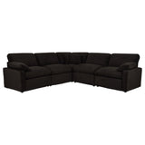 Coaster Furniture Collins 610350P 5-piece Modular Power Reclining Sectional - Chocolate Brown IMAGE 3