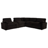  Coaster Furniture Collins 610350P-SET 6-piece Modular Power Reclining Sectional - Chocolate Brown IMAGE 1