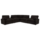  Coaster Furniture Collins 610350P-SETA 7-piece Modular Power Reclining Sectional - Chocolate Brown IMAGE 1