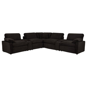  Coaster Furniture Collins 610350P-SETA 7-piece Modular Power Reclining Sectional - Chocolate Brown IMAGE 1