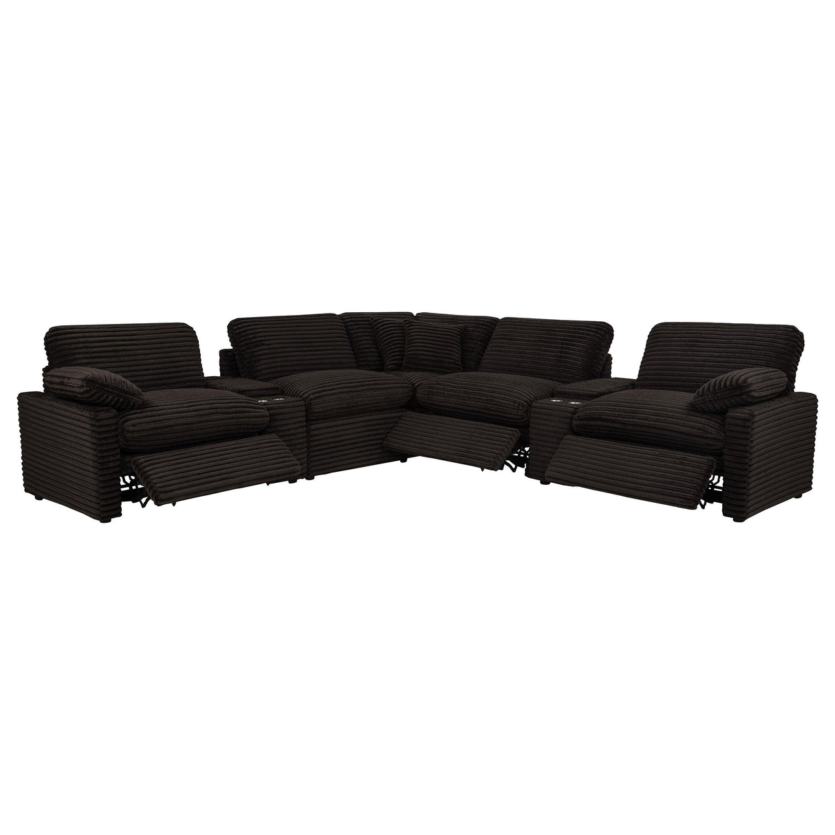  Coaster Furniture Collins 610350P-SETA 7-piece Modular Power Reclining Sectional - Chocolate Brown IMAGE 11