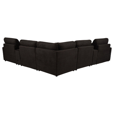  Coaster Furniture Collins 610350P-SETA 7-piece Modular Power Reclining Sectional - Chocolate Brown IMAGE 3