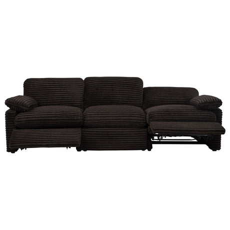  Coaster Furniture Collins 610351P Modular Power Sofa - Chocolate Brown IMAGE 9