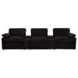  Coaster Furniture Collins 610351PT 5-Piece Power Reclining Home Theater Seating - Chocolate Brown IMAGE 1