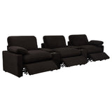  Coaster Furniture Collins 610351PT 5-Piece Power Reclining Home Theater Seating - Chocolate Brown IMAGE 9