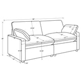  Coaster Furniture Collins 610352P Modular Power Loveseat - Chocolate Brown IMAGE 12