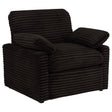  Coaster Furniture Collins 610353P Upholstered Power Recliner Chair - Chocolate Brown IMAGE 1