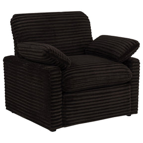  Coaster Furniture Collins 610353P Upholstered Power Recliner Chair - Chocolate Brown IMAGE 1