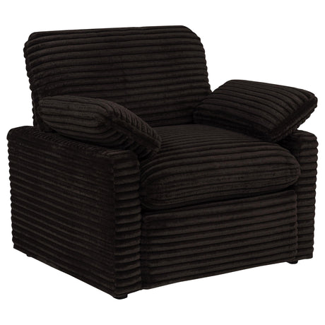  Coaster Furniture Collins 610353P Upholstered Power Recliner Chair - Chocolate Brown IMAGE 1