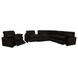  Coaster Furniture Collins 610353P Upholstered Power Recliner Chair - Chocolate Brown IMAGE 11
