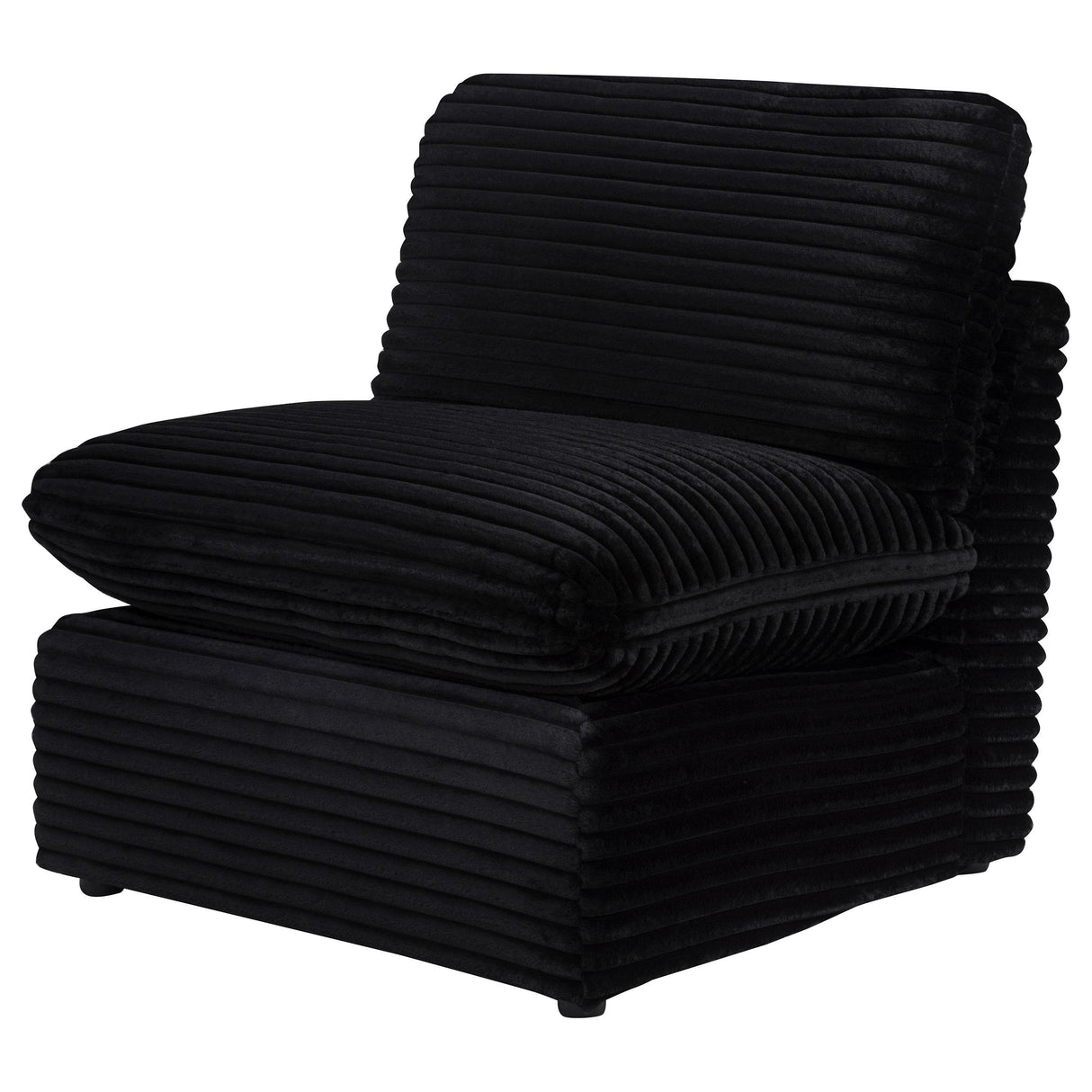  Coaster Furniture Collins 610360AC Modular Armless Chair - Black IMAGE 1