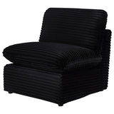  Coaster Furniture Collins 610360AC Modular Armless Chair - Black IMAGE 1
