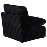  Coaster Furniture Collins 610360AC Modular Armless Chair - Black IMAGE 2