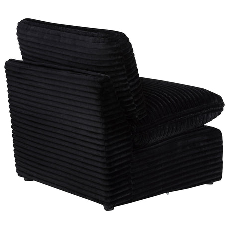  Coaster Furniture Collins 610360AC Modular Armless Chair - Black IMAGE 2