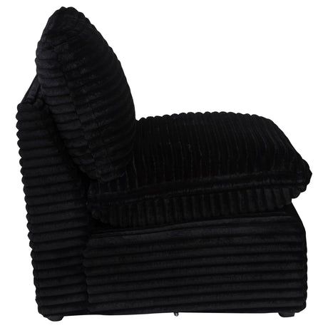  Coaster Furniture Collins 610360AC Modular Armless Chair - Black IMAGE 4