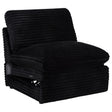  Coaster Furniture Collins 610360ARP Modular Power Armless Recliner - Black IMAGE 1
