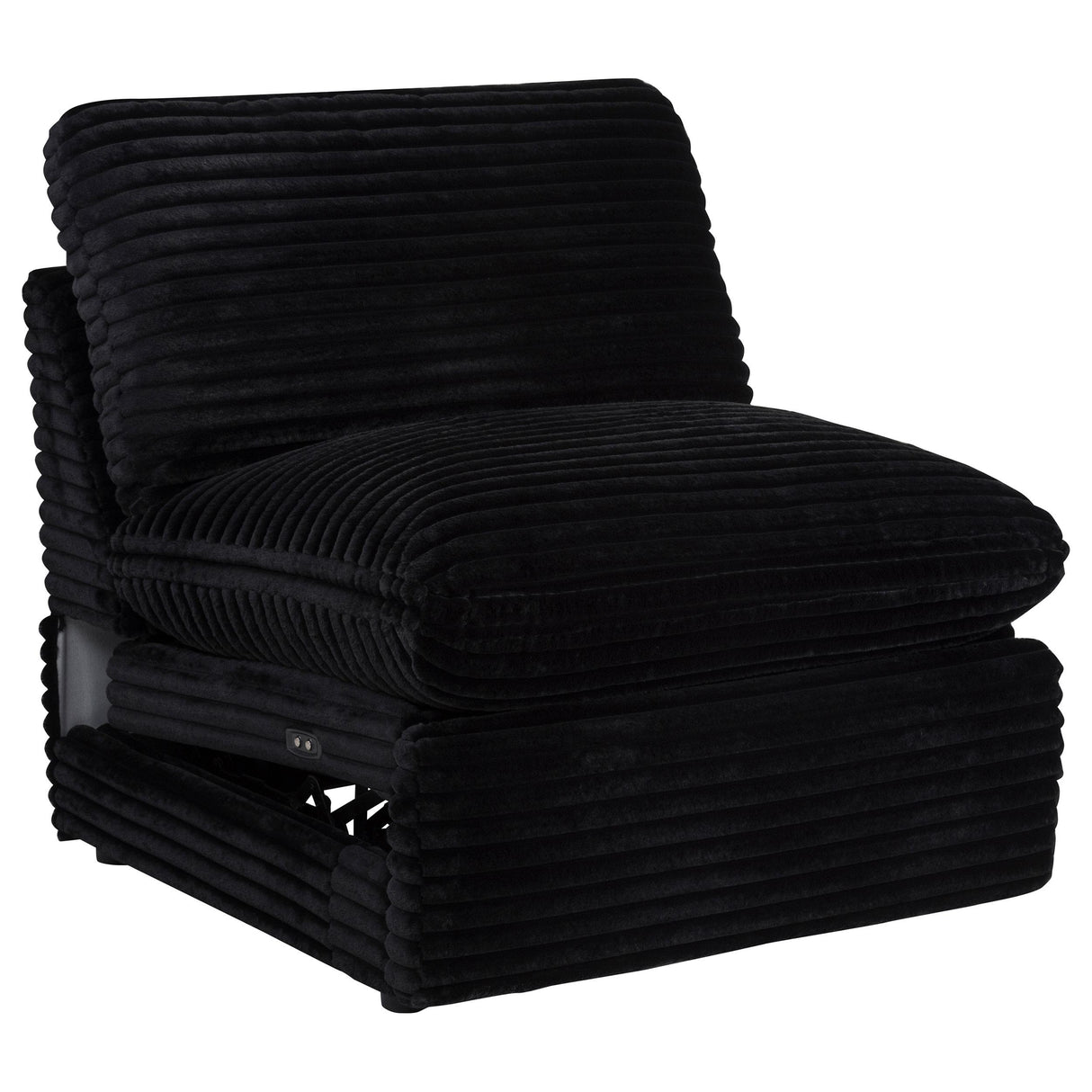  Coaster Furniture Collins 610360ARP Modular Power Armless Recliner - Black IMAGE 1