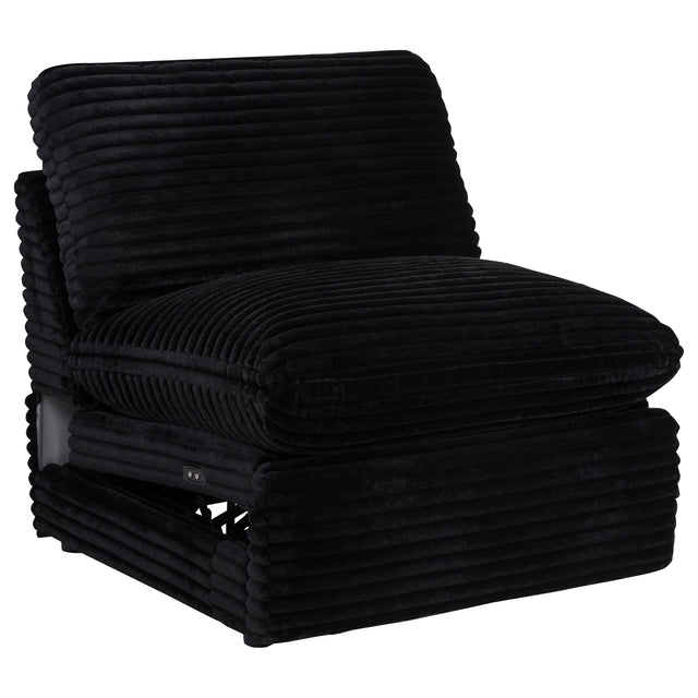  Coaster Furniture Collins 610360ARP Modular Power Armless Recliner - Black IMAGE 1