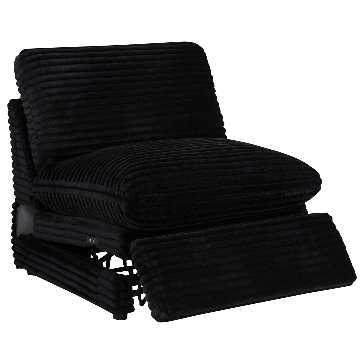  Coaster Furniture Collins 610360ARP Modular Power Armless Recliner - Black IMAGE 10