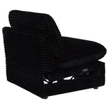  Coaster Furniture Collins 610360ARP Modular Power Armless Recliner - Black IMAGE 2