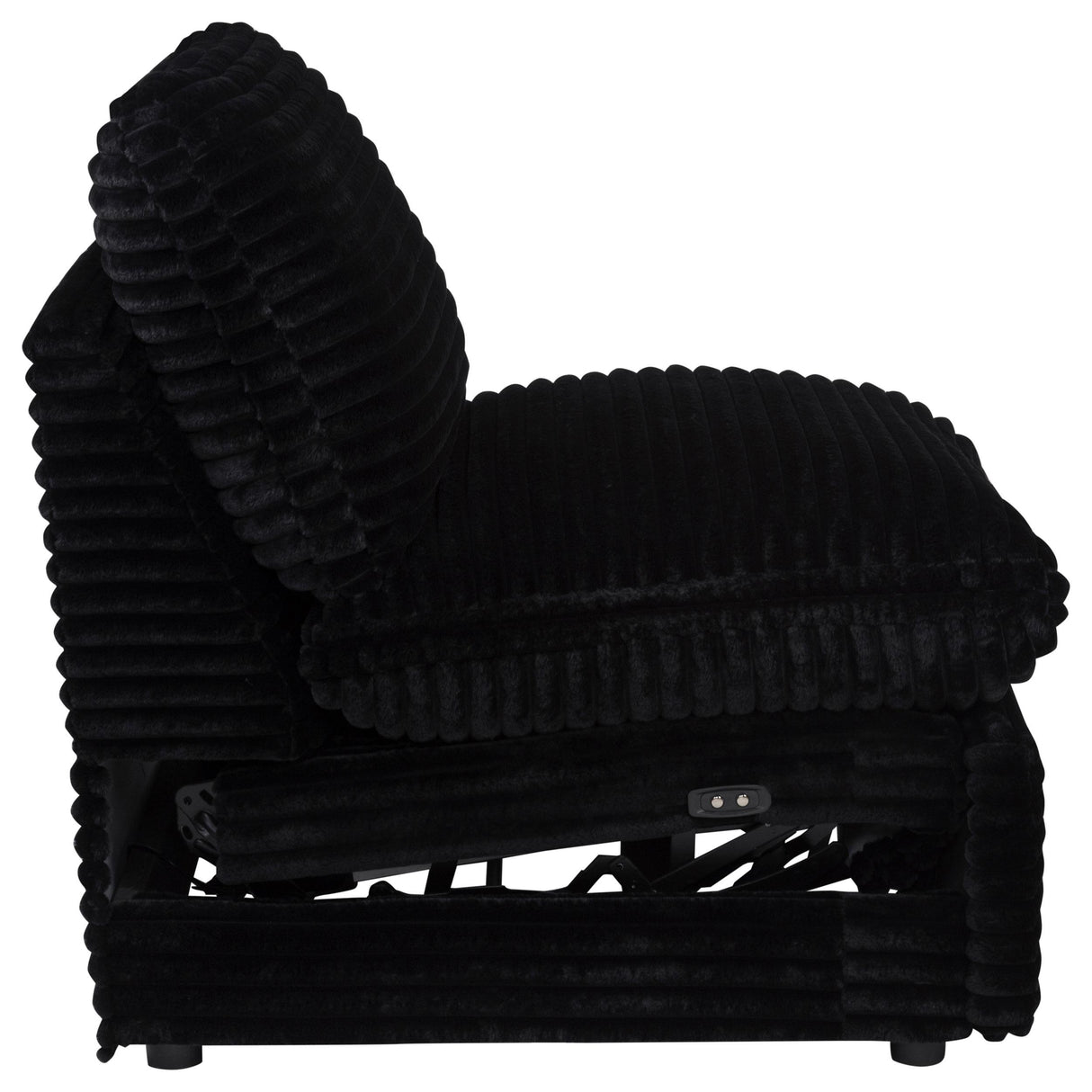  Coaster Furniture Collins 610360ARP Modular Power Armless Recliner - Black IMAGE 4