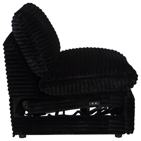  Coaster Furniture Collins 610360ARP Modular Power Armless Recliner - Black IMAGE 4