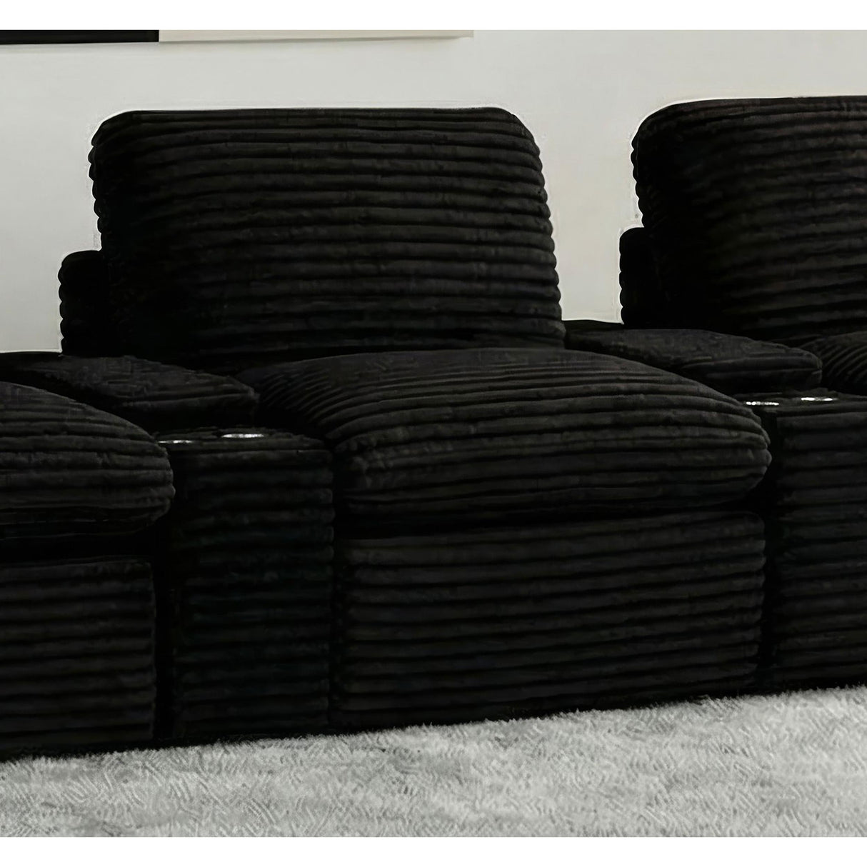  Coaster Furniture Collins 610360ARP Modular Power Armless Recliner - Black IMAGE 5