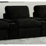  Coaster Furniture Collins 610360ARP Modular Power Armless Recliner - Black IMAGE 5