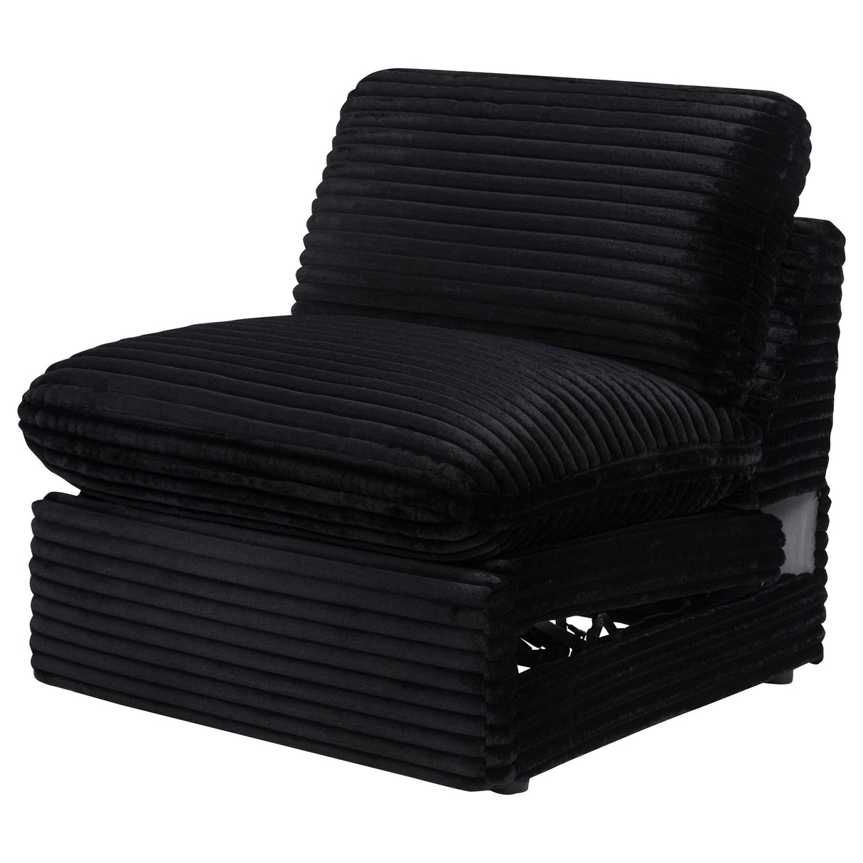  Coaster Furniture Collins 610360ARP Modular Power Armless Recliner - Black IMAGE 6