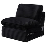  Coaster Furniture Collins 610360ARP Modular Power Armless Recliner - Black IMAGE 6