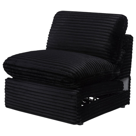  Coaster Furniture Collins 610360ARP Modular Power Armless Recliner - Black IMAGE 6
