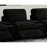  Coaster Furniture Collins 610360ARP Modular Power Armless Recliner - Black IMAGE 7