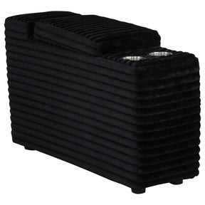  Coaster Furniture Collins 610360CON Upholstered Modular Storage Console - Black IMAGE 1