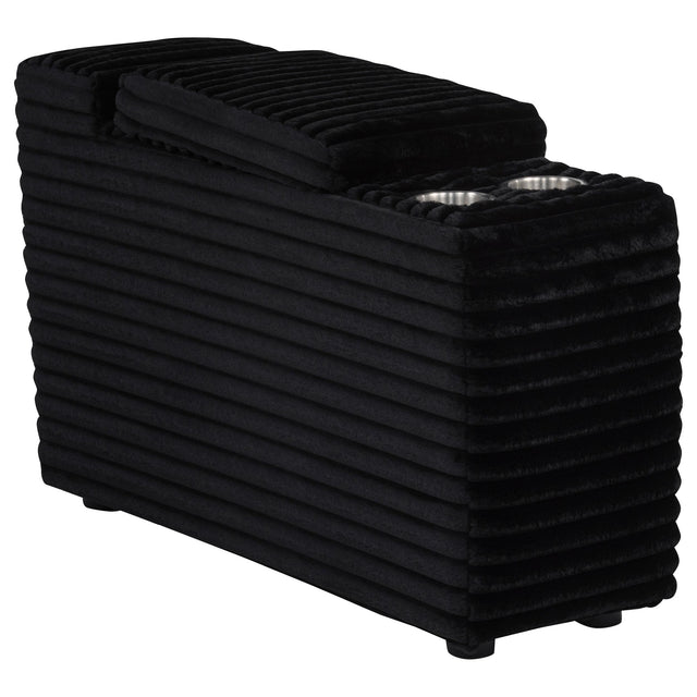  Coaster Furniture Collins 610360CON Upholstered Modular Storage Console - Black IMAGE 1