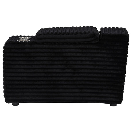  Coaster Furniture Collins 610360CON Upholstered Modular Storage Console - Black IMAGE 2