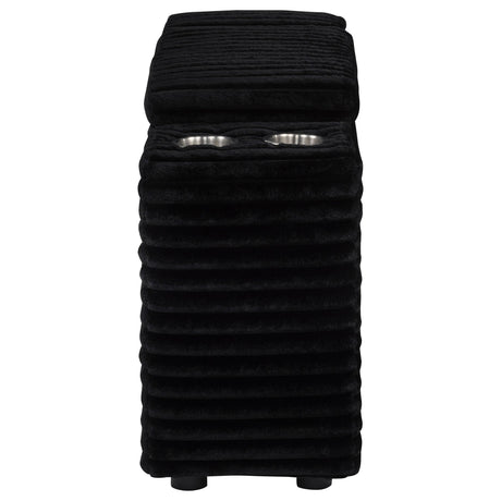  Coaster Furniture Collins 610360CON Upholstered Modular Storage Console - Black IMAGE 9