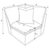 Coaster Furniture Collins 610360CRN Modular Corner Chair - Black IMAGE 9