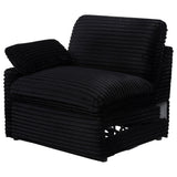  Coaster Furniture Collins 610360LRP Modular LAF Power Recliner - Black IMAGE 6