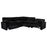  Coaster Furniture Collins 610360P 5-piece Modular Power Reclining Sectional - Black IMAGE 1