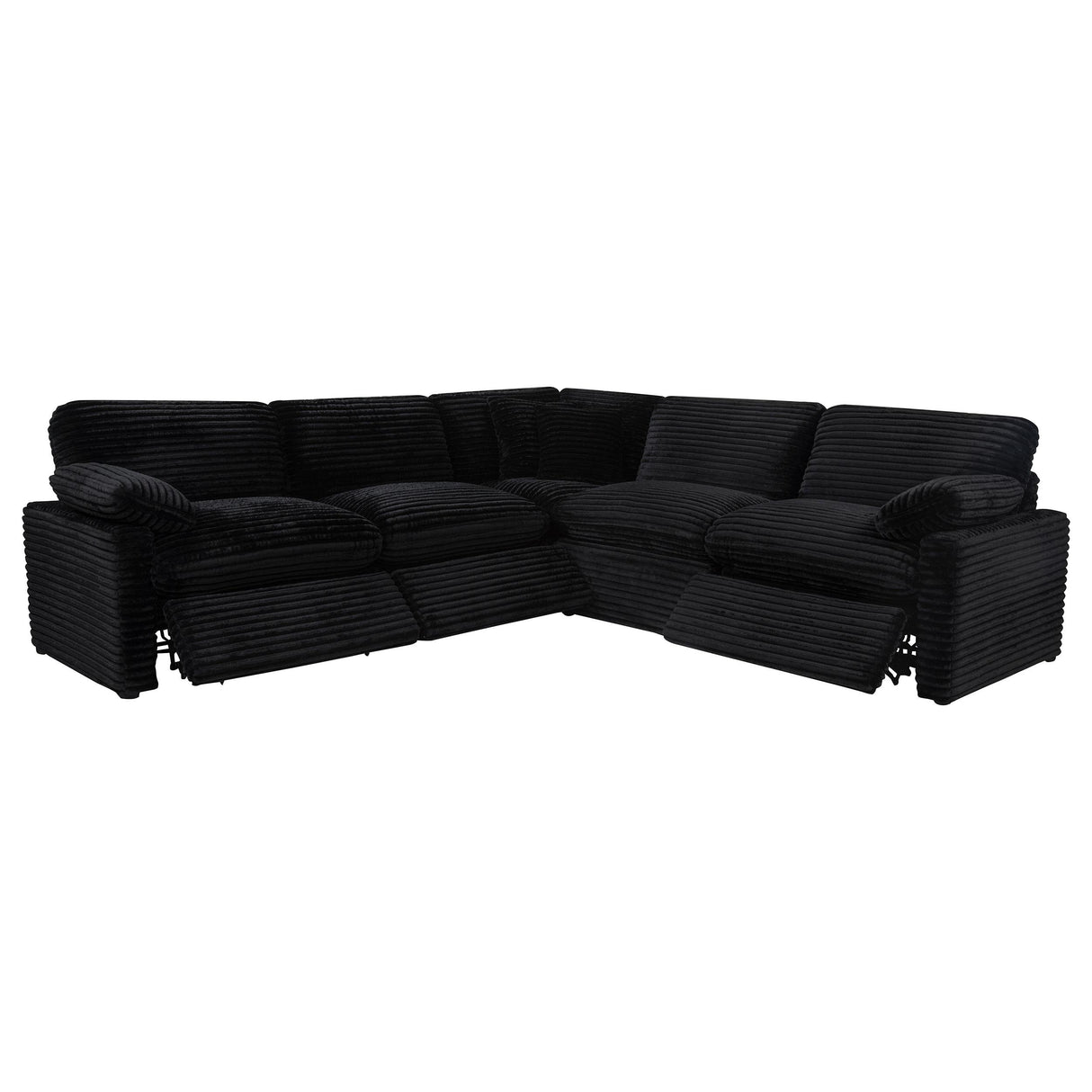  Coaster Furniture Collins 610360P 5-piece Modular Power Reclining Sectional - Black IMAGE 10