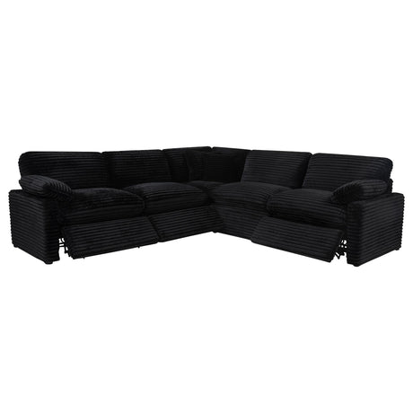  Coaster Furniture Collins 610360P 5-piece Modular Power Reclining Sectional - Black IMAGE 10