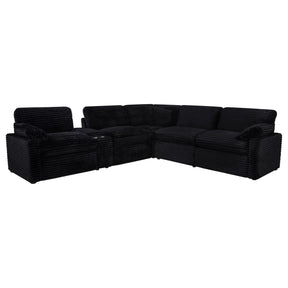  Coaster Furniture Collins 610360P-SET 6-piece Modular Power Reclining Sectional - Black IMAGE 1